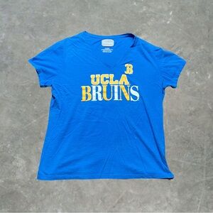 ☀️ UCLA Bruins V Neck College Graphic Tee Womens Size XL Blue